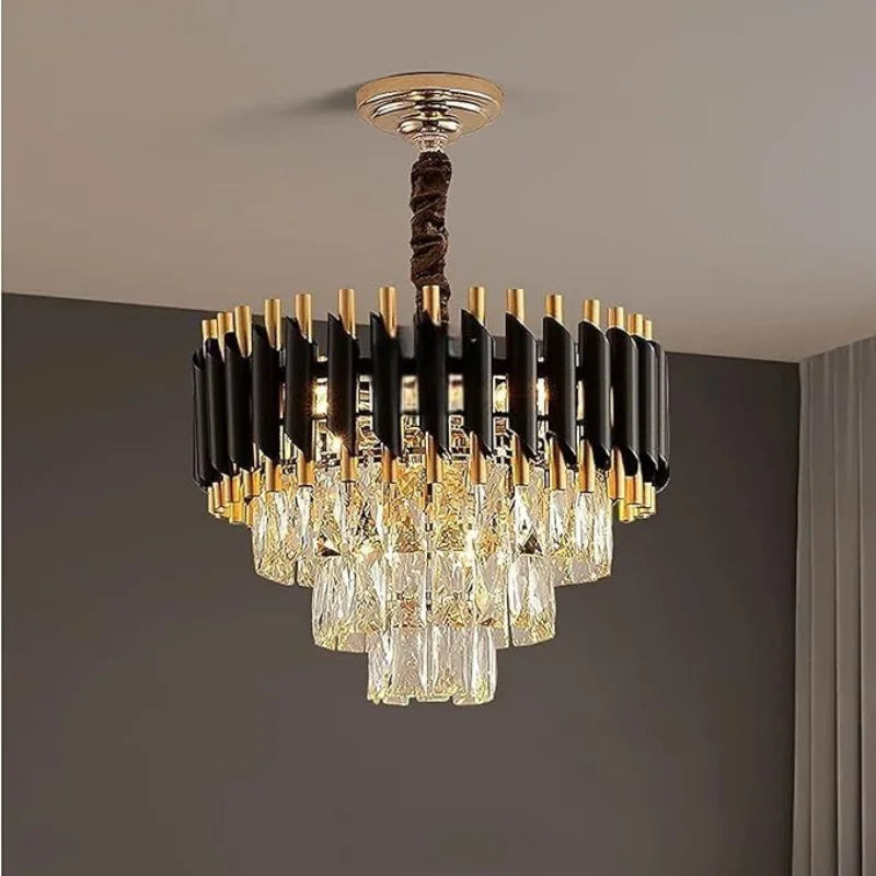 Black-and-Gold-Chandelier-Lighting-Fixture