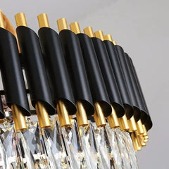 Chic-Black-Gold-Chandelier-with-Sparkling-Glass-Drops