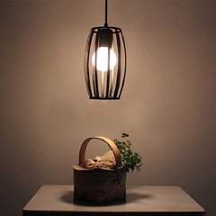 Drum-Shape-Hanging-Lamp