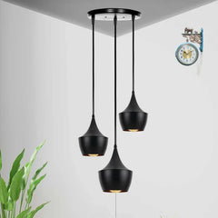 Elegant-black-pendant-lamp-set-for-kitchen-island-or-hallway