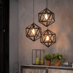 Geometric-hexagonal-hanging-light-with-triple-bulbs