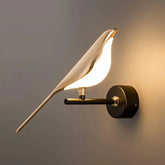 LED-walllamp-shaped-like-a-sparrow-giving-off-warm-light