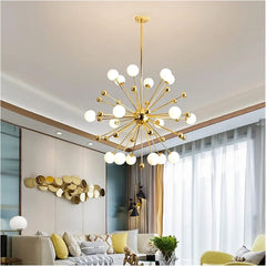 Mid-century-modern-globe-chandelier-for-living-room
