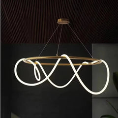 Minimalist-round-chandelier-with-warm-light