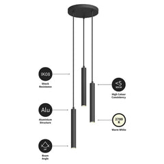 Vertical-tube-LED-lights-hanging-from-round-ceiling-base