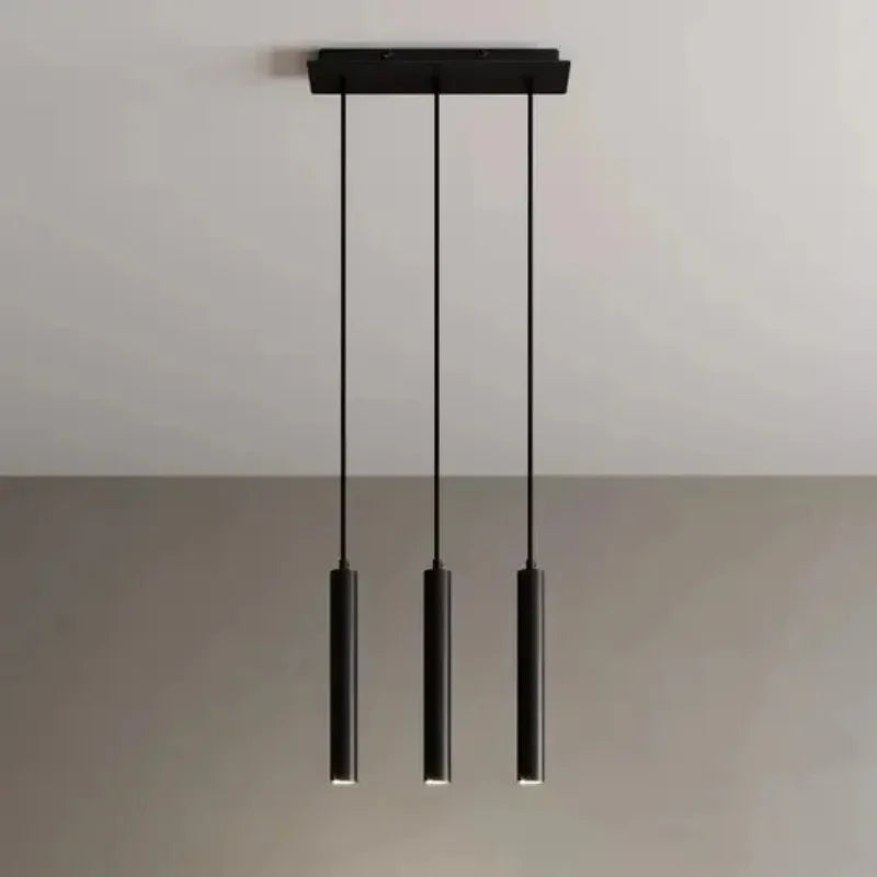 Black-hanging-tube-lights-in-rectangular-ceiling-mount