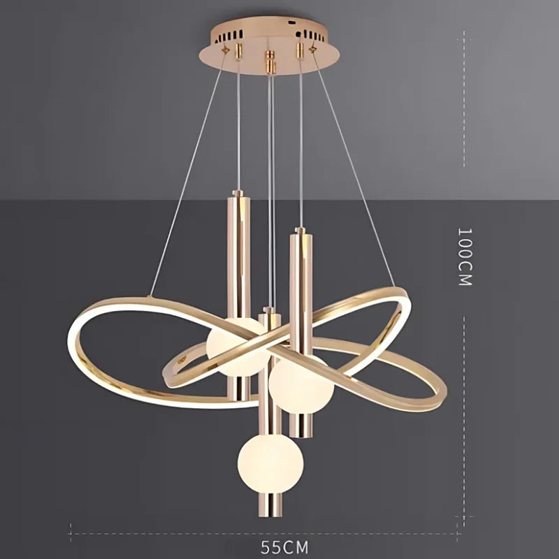 Gold-and-white-LED-chandelier-in-Pakistan