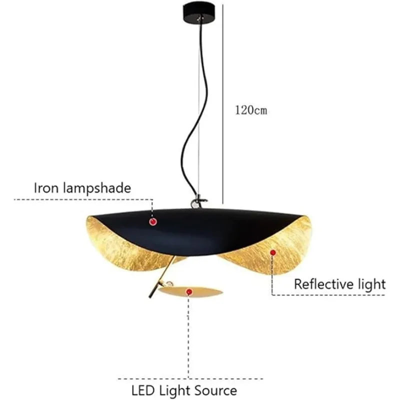Golden Hat-Shape Chandelier