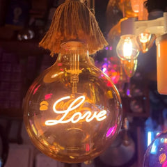 Golden Love Bulb 4 Watt Edison Bulb