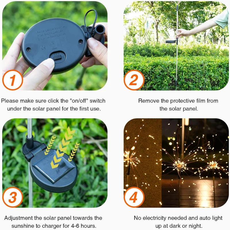 solar-firework-LED-lights-in-garden